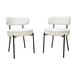 Latitude Run® Yailet Metal Side Chair Dining Chair Upholstered/Velvet/Metal in Black/White | 30.31 H x 21.26 W x 21.65 D in | Wayfair