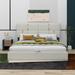 Latitude Run® Queen Size Platform Bed w/ Hydraulic Storage System Upholstered/Velvet, in Brown | 40.7 H x 64.6 W x 85.2 D in | Wayfair