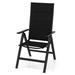 Latitude Run® 1 Pcs Patio Folding Chair Outdoor Chairs w/ Padded Seat, Adjustable Backrest in Black | 44 H x 23 W x 28 D in | Wayfair