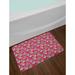 The Holiday Aisle® Julianie Bath Mat Polyester in Indigo/Pink | 30.2 H x 20 W x 0.78 D in | Wayfair FDABDAC8E7464238AE1468D33922BE2F