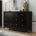 Everly Quinn Light luxury bucket cabinet simple modern bedroom living room drawer storage locker Wood in Brown | Wayfair