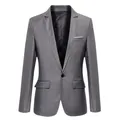 Blazer formel de grande taille pour hommes veste de costume à un bouton revers mince Blazer