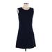 Diane von Furstenberg Casual Dress - A-Line: Blue Solid Dresses - Women's Size 10