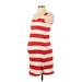H&M Mama Casual Dress - Mini Scoop Neck Sleeveless: Red Stripes Dresses - Women's Size Small Maternity