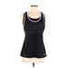 FILA Active Tank Top: Black Color Block Activewear - Women's Size Medium