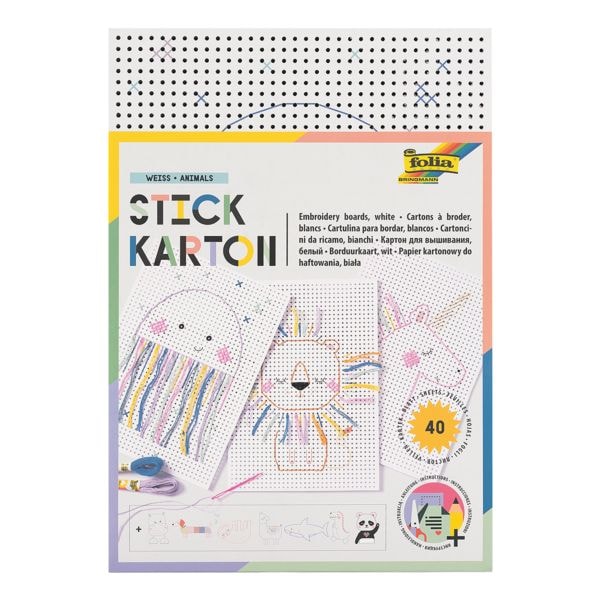 folia Stickkarton »ANIMALS« weiß weiß Image