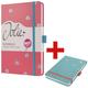 Notizbuch »Jolie Rainbow Coral« liniert A5 inkl. Notizblock »Jolie Rainbow Turqu mehrfarbig, Sigel