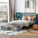 Contemporary Gray Full Size Platform Bed with Under-Bed Drawers - Modern Design, Sturdy Construction, and Convenient Storage