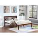 Full Size Dark Walnut/Grey Wood Platform Bed Frame with Headboard - Modern, Sturdy, and Stylish