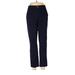 J.Crew Factory Store Dress Pants - Mid/Reg Rise Straight Leg Boyfriend: Blue Bottoms - Women's Size 6