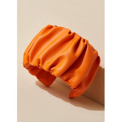 Plus Size Scrunched Faux Leather Cuff