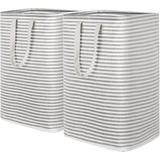 2 Pack Laundry Hamper Large Collapsible Laundry Baskets,Grey