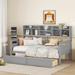 Twin Size Daybed with Elegant Design, Bedside Shelves, and Two Drawers - Stylish and Versatile Living