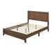 Oak Eastern King Bed - Transitional Style with Rectangular Headboard, Low Profile Footboard, 12 Slats, No Box Spring Required