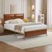 Elegant Queen Size Bed with Classic Steamed Bread Shaped Backrest, Metal Frame, and Under-Bed Storage - Modern Upholstered