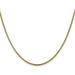14K Yellow Gold 2.1mm Semi-Solid Diamond Cut Round Box Chain - 18 - Made In Italy