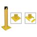 Removable Steel Bollard with Removable Plastic Cap - Yellow