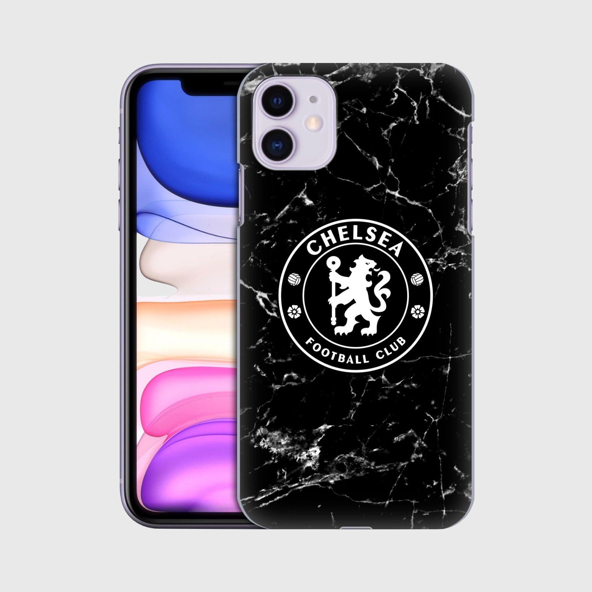 iPhone Étui rigide rigide Chelsea - Marbre noir - No Gender Taille: 13 mini