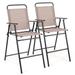 Gymax Outdoor Folding Bar Chair Set of 2 Patio Dining Chairs w/