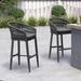 PURPLE LEAF Outdoor Dining Chairs Set of 2 Patio Bar Stools