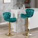 Velvet Counter Height Swivel Dining Bar Chairs,Set of 2