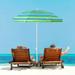 6.5 Feet Patio Beach Umbrella with Waterproof Polyester Fabric-Green