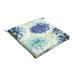 Outdoor Living and Style Gardenia Seaglass Floral Square Outdoor Chair Cushion - 19 - Blue and