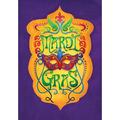Mardi Gras Garden Flag Double Sided Holiday Decorative Garden Flag Masquerading Beads Yard Flag Fleur De Lis Party Signs Holiday Yard Outdoor Decoration for Mardi Gras(12.5 x 18 Inch)