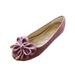 TOWED22 Women s Slip on Flats Classy Round Toe Solid Classic Mary Jane Ballet Dance Shoes Soft Comfortable PU Flat Shoes(Purple 7.5)