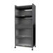 Carbon Steel Storage Bins With Lids 5-Tier Kitchen Organizer Shelf with Tempered Glass Dustproof Cabinet Door and Brakeable Casters Kitchen Organizer Shelf for Kitchen Bedroom Livingroom 27.6â€˜â€™W