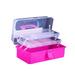 HOMEMAXS Plastic Tool Storage Case Translucent Plastic Toolbox Manicures Tool Box Cosmetic Medical Storage Box