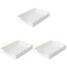 3pcs Daily Use Desk Organizer Stackable File Tray Household Desk Tray Study Accessory