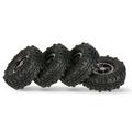 AUSTAR RC Car Tire Rim D90 SCX10 1/10 Crawler Tires Tires Beadlock Wheel SCX10 TF2 RC Wheel Rim D90 Crawler Tires Beadlock TF2 RC Car 4Pcs D90 SCX10 TF2 1.9 Inch 110mm Beadlock Wheel Rim