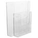 2 Pcs Acrylic Sign Holder 2pcs Packaged Clear Magazine Portable Book Stand Lettermate Card Display Shelves Pamphlet Countertop Organizer Postcard