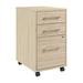 Pemberly Row 3 Drawer Mobile File Cabinet in Natural Elm - Engineered Wood