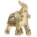 Resin Elephant Statue Fengshui Elephant Figurine Wealth Figurine Table Ornament Sculpture Home Decor Paperweight For Birthday Gift Golden