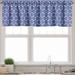 Ambesonne Blue Valance Pack of 2 Indigo Floral Geometric 54 X18 Dark Blue Sky Blue