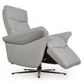 Moroni Melker Leather Dual-Motor Motion Swiveling Recliner - 58939B1192