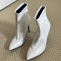 Jessica Simpson Shoes | Jessica Simpson White High Heel Boots Size 7 | Color: White | Size: 7