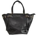Michael Kors Bags | Michael Kors Amelia Top Zip Tote Bag Large Black Leather Handbag Rolled Handles | Color: Black/Gold | Size: Os