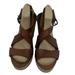 J. Crew Shoes | J. Crew Wedge Sandal Size 9 Made In Italy Leather Straps Wedge Brown | Color: Brown | Size: 9