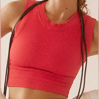 Free People Tops | Free People Happiness Runs Muscle Tank Top In Tea Berry Size Xl New | Color: Red | Size: Xl