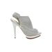 Charles David Heels: Slingback Stilleto Cocktail White Solid Shoes - Women's Size 7 - Peep Toe