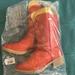 Disney Shoes | New With Tags Disney Jesse Red Sparkle Boots Size 13/1 | Color: Gold/Red | Size: 13g