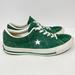 Converse Shoes | Converse One Star Shoes Womens 8.5 Green Suede Low Top Sneakers Skate Trainers | Color: Green | Size: 8.5
