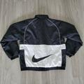 Nike Jackets & Coats | 90s Vintage Women's Nike Big Swoosh Black/White Quilted Lined Jacket Size Xl | Color: Black/White | Size: Xl