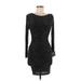 Lulus Cocktail Dress - Bodycon: Black Marled Dresses - Women's Size Small
