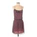Express Casual Dress - Mini Scoop Neck Sleeveless: Purple Dresses - Women's Size Small