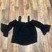 J. Crew Tops | J.Crew Black Silk Top With Quarter Length Bell Sleeves Sleeves. Women Size 4 | Color: Black | Size: 4