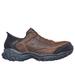 Skechers Men's Slip-ins Work: Holdredge - Ryker Sneaker | Size 7.5 Wide | Brown | Leather/Textile/Synthetic